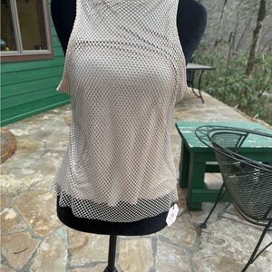 NWT OW Collection Jinx Embellished Tank Top in Tan Size XL